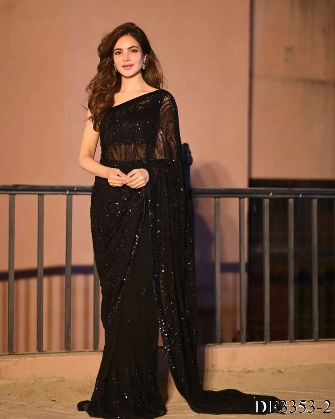 Radiant Sequins Elegance Georgette Saree