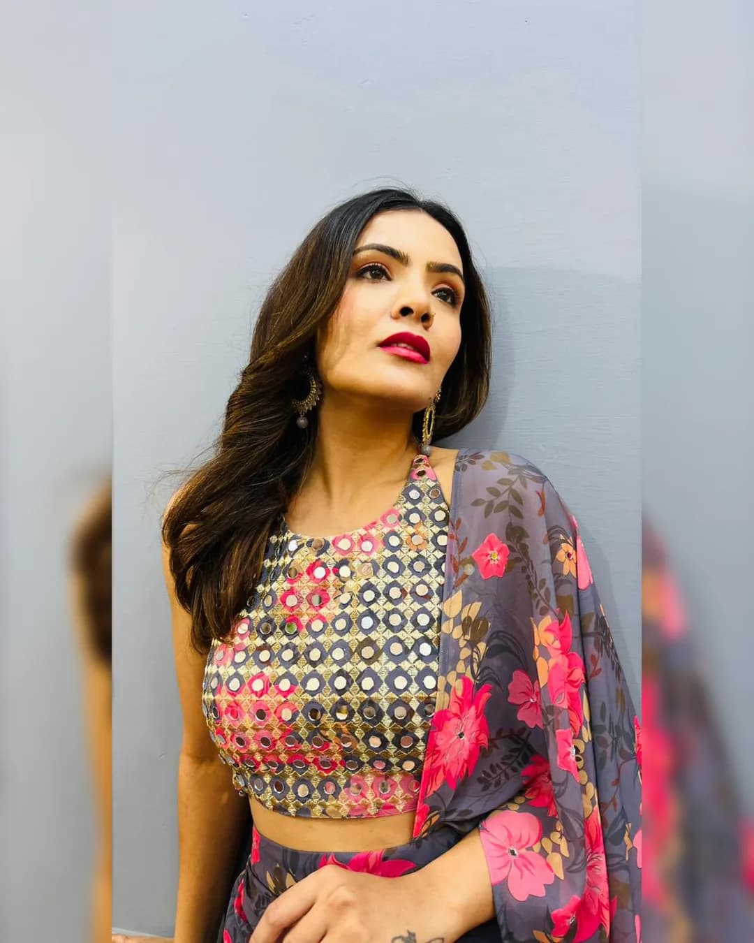 Sarong Drape Ready-to-Wear Saree with Halter Neck Blouse alternate view