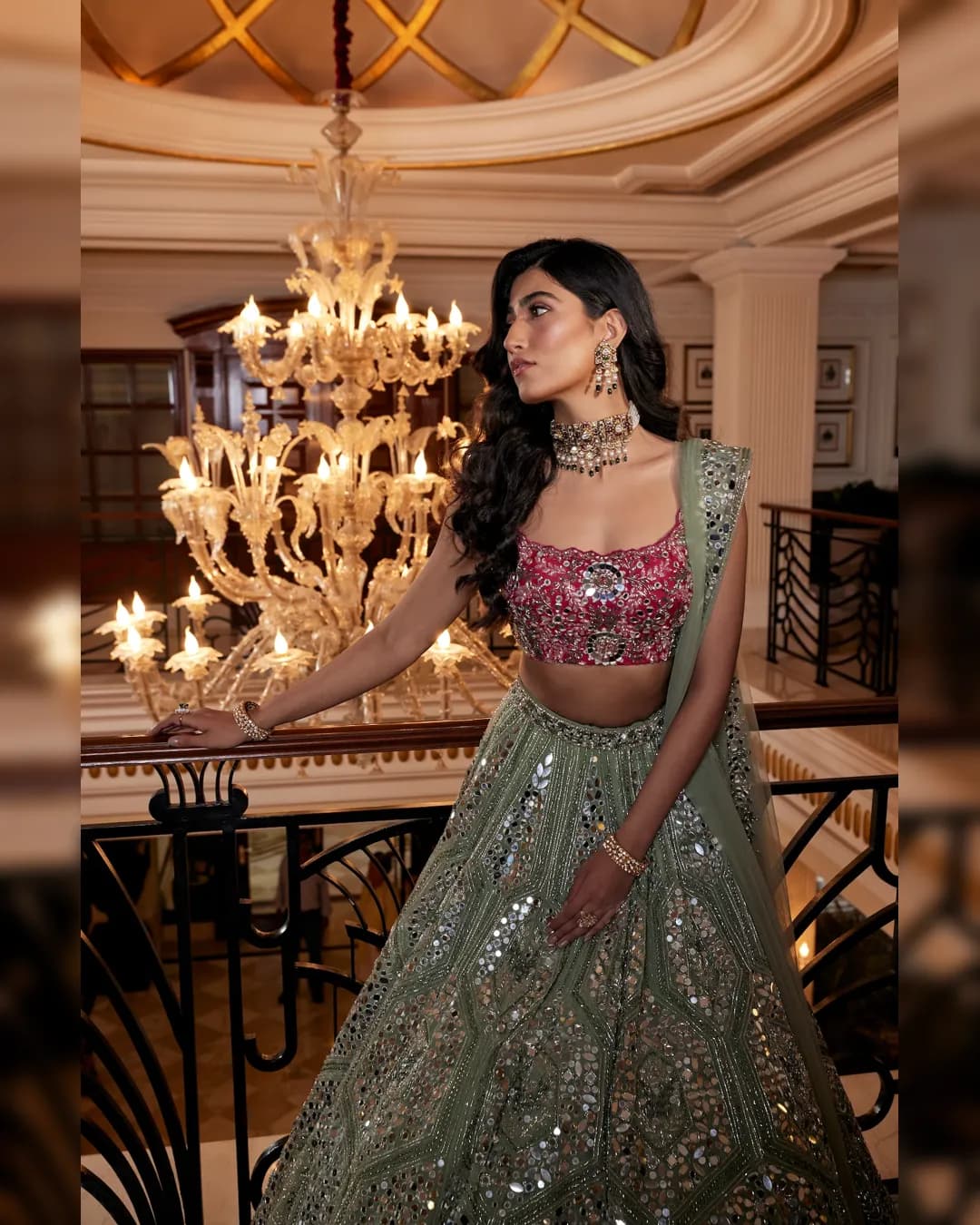 Premium Heavy Faux Georgette Lehenga Set with Exquisite Embellishments