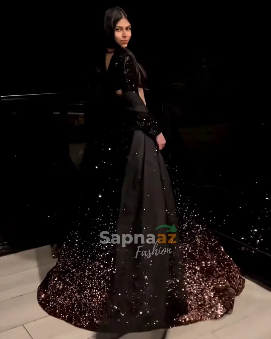 Premium Georgette Sequins Work Lehenga Set alternate view