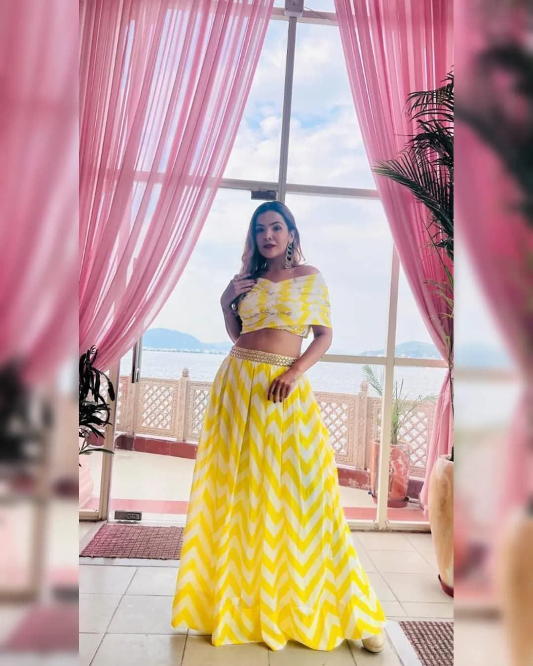 Exquisite Crush Drape Jumpsuit: Exclusive Couture for Cocktail Sangeet