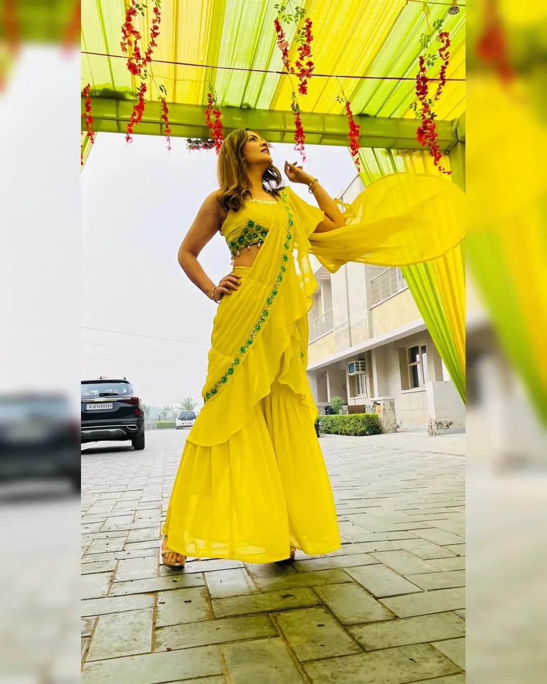 Garara Drape Ready-to-Wear Saree - Perfect for Weddings alternate view