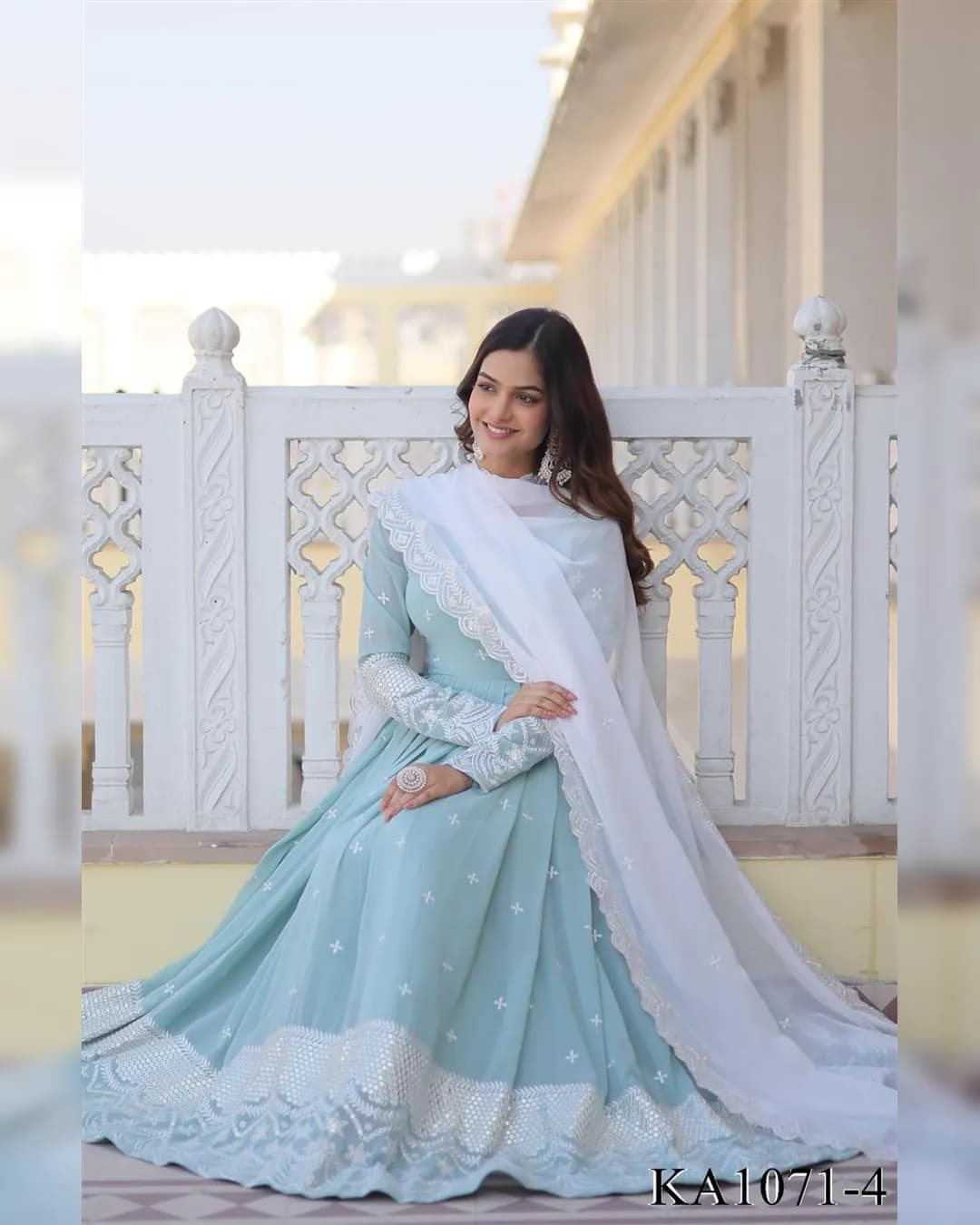 Enchanting Elegance - Fox Georgette Heavy Gown alternate view