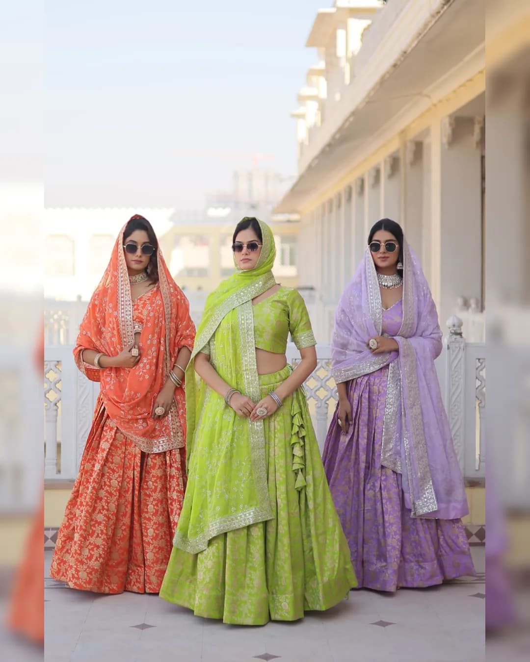 Divine Dyeable Elegance - Pure Viscose Jacquard Lehenga Choli Set alternate view