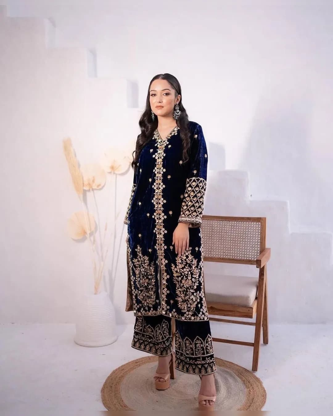 Velvet Elegance Party Ensemble by SapnaazFashion