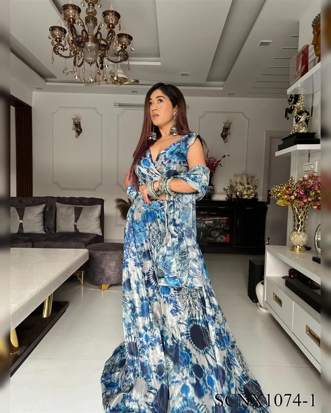 Enchanted Jimmy Organza Silk Lehenga Set alternate view