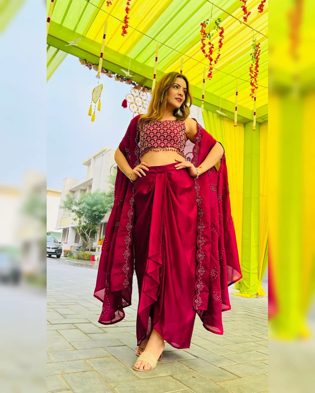 Stunning Wedding Season Sarong Dress Set - Limited Edition