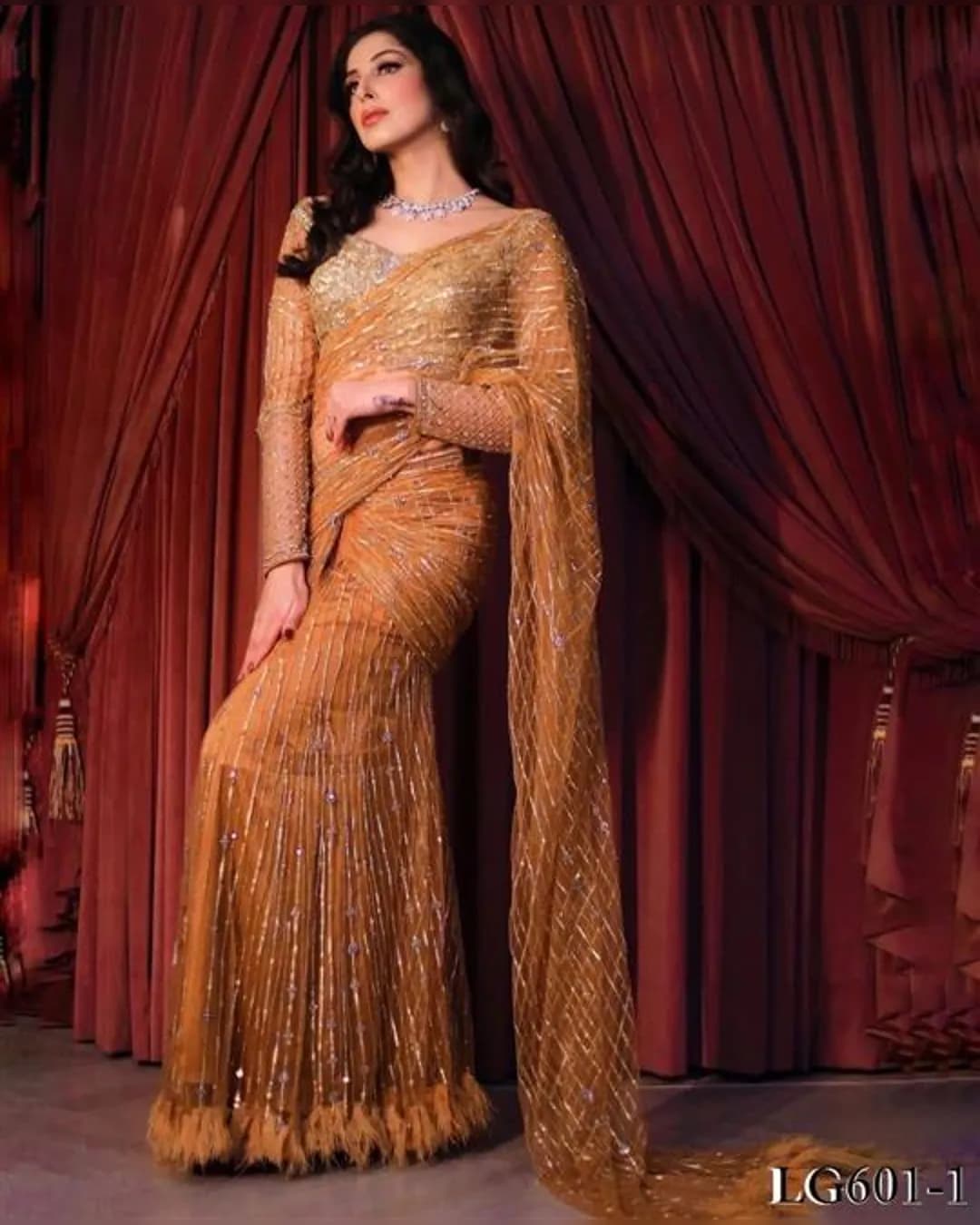 Ethereal Zalar Sequin Saree