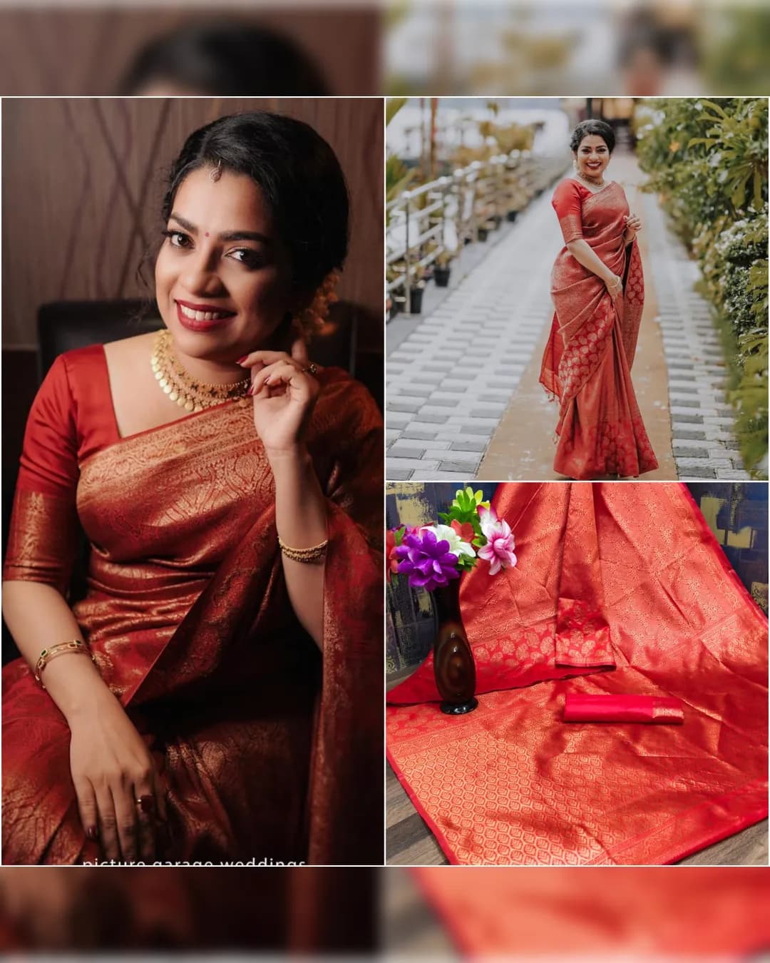 Luxe Lichi Silk Saree with Jacquard Embellishments alternate view