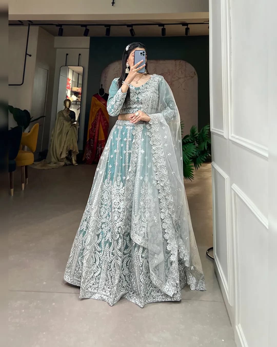 Celestial Radiance Lehenga Choli Set: Embrace Tradition with Elegance alternate view