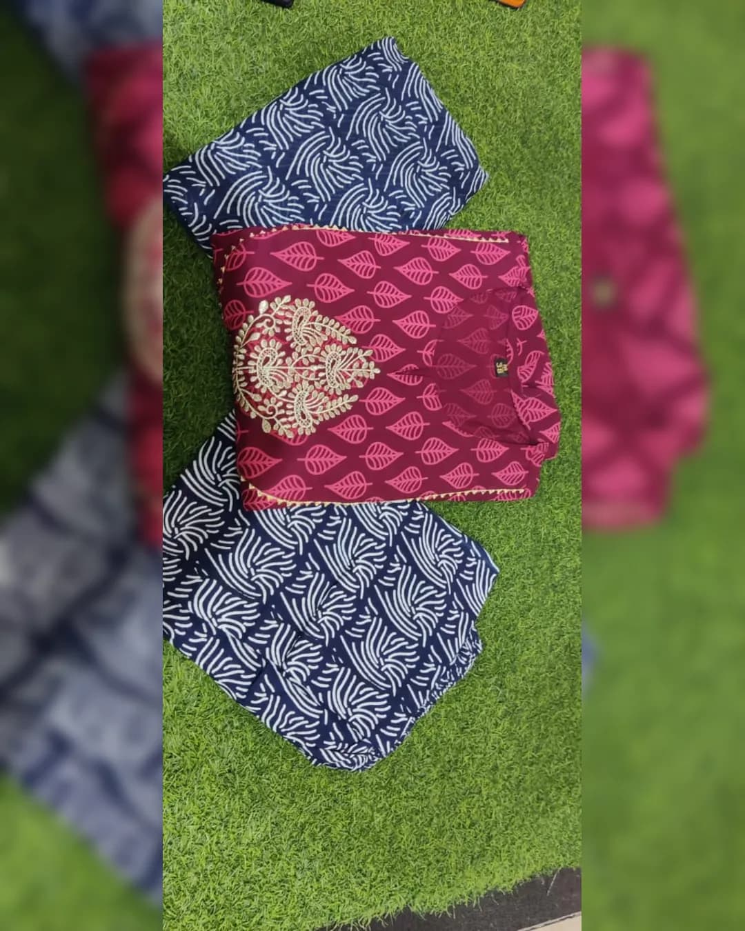 Premium Heavy Rayon Embroidered Kurti Pant with Malmal Dupatta alternate view