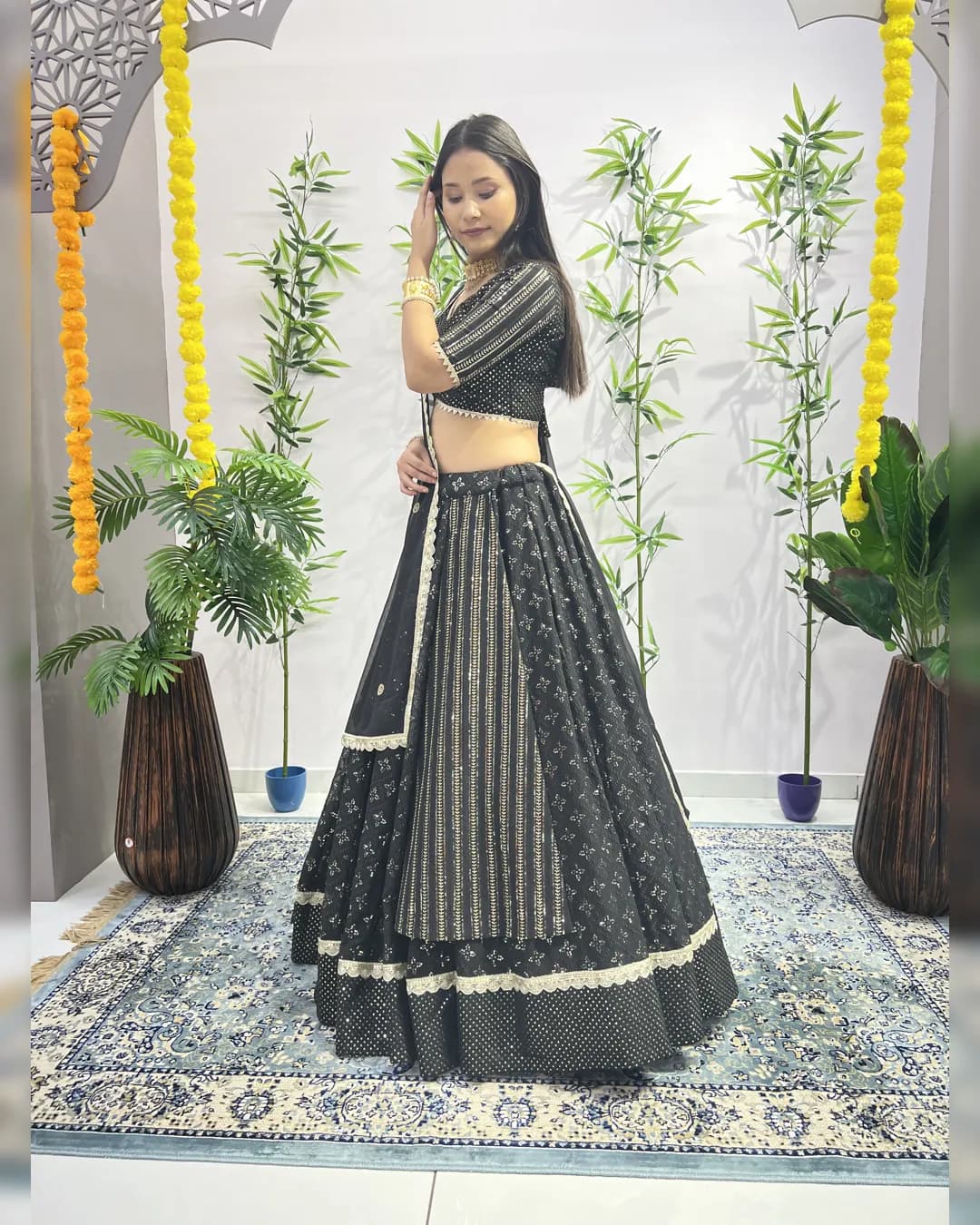 Opulent Chamkila Lehenga Ensemble alternate view
