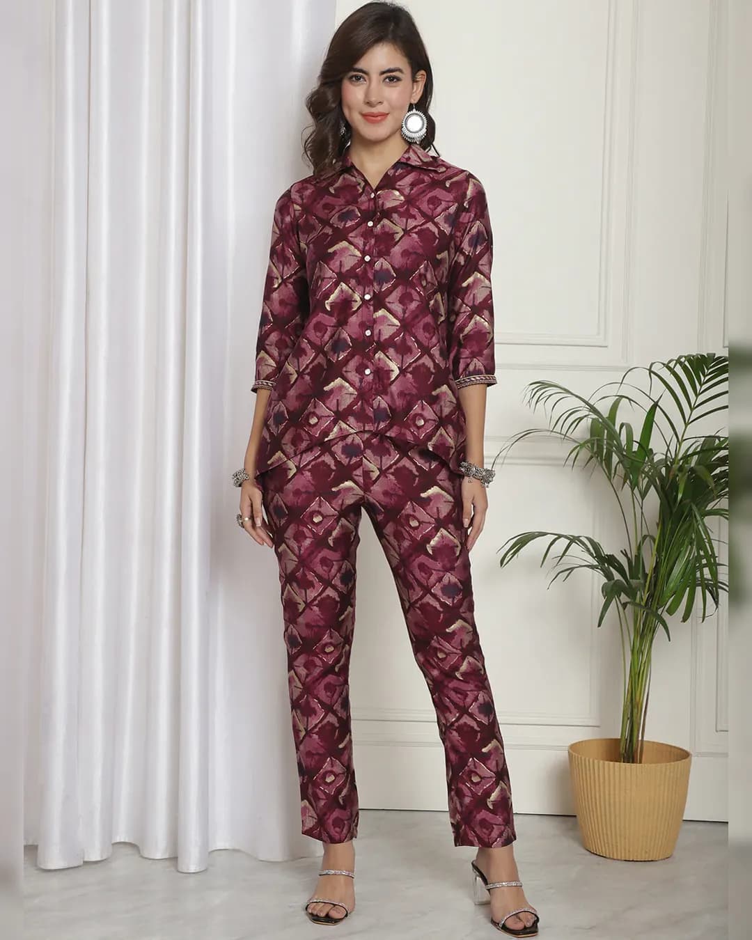 Royal Orchid Ensemble - Chanderi Silk Co-ord Set