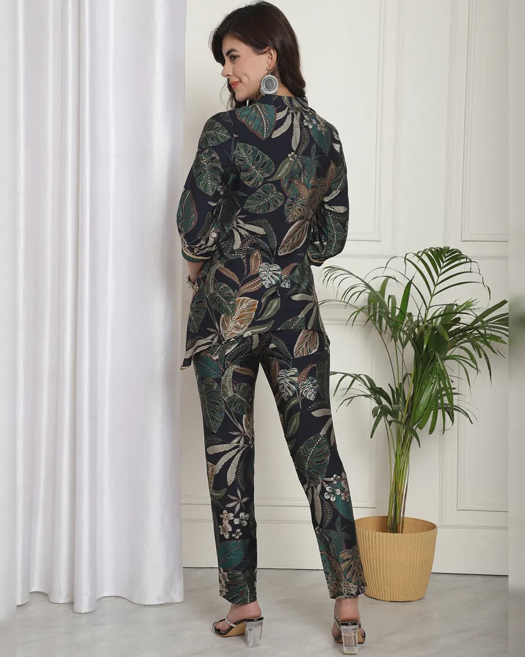 Midnight Blossom Co-ords - Navy Floral Ensemble alternate view