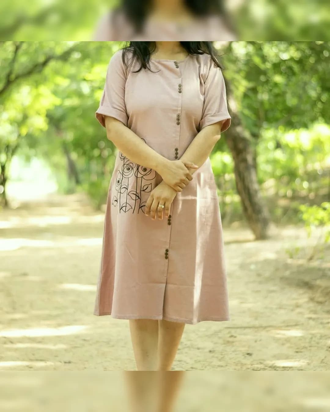 Stylish Handloom Cotton Flex Embroidered Midi Outfit alternate view