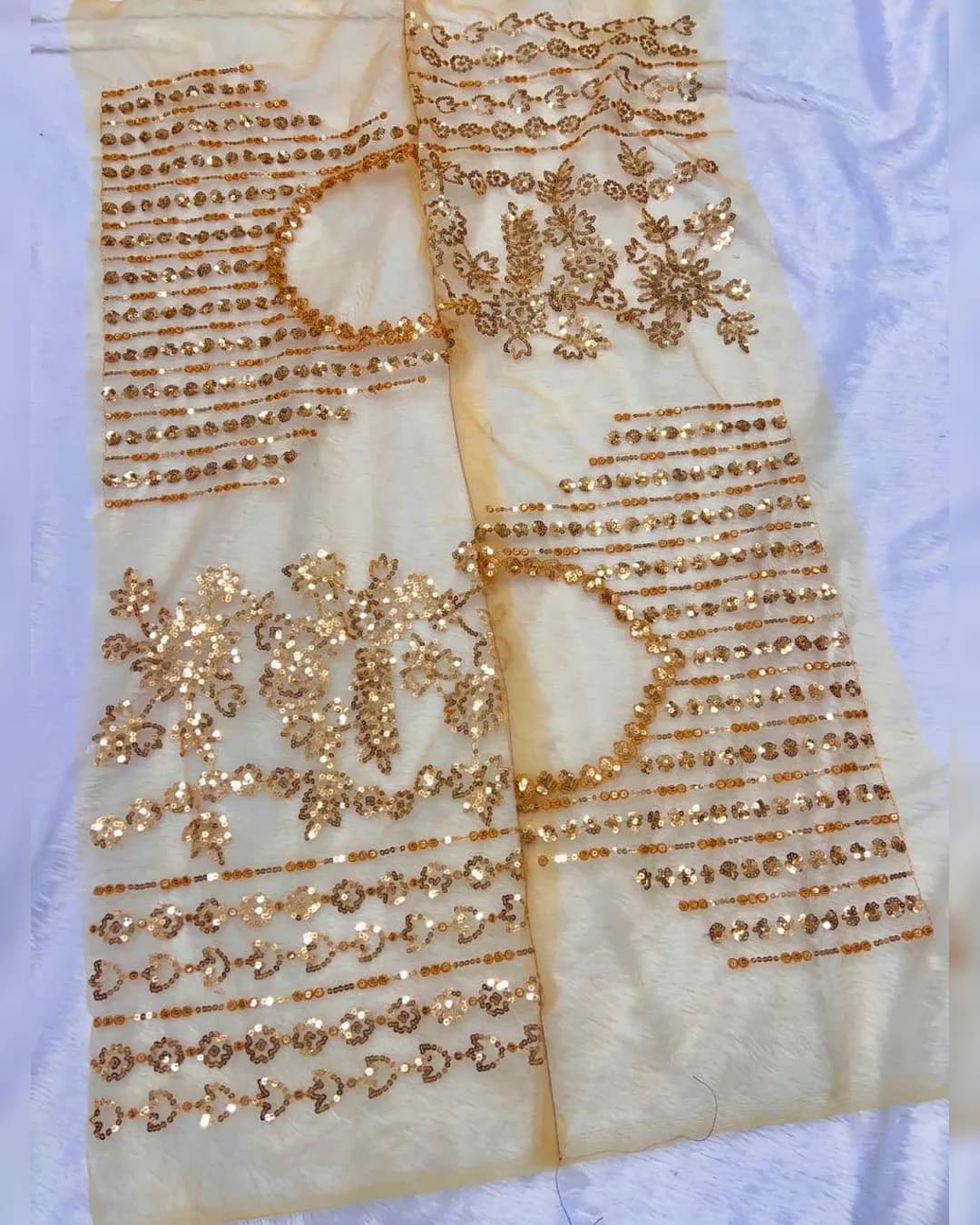 Exquisite Heavy Nylon Butterfly Net Saree with Fancy Sequence Work alternate view