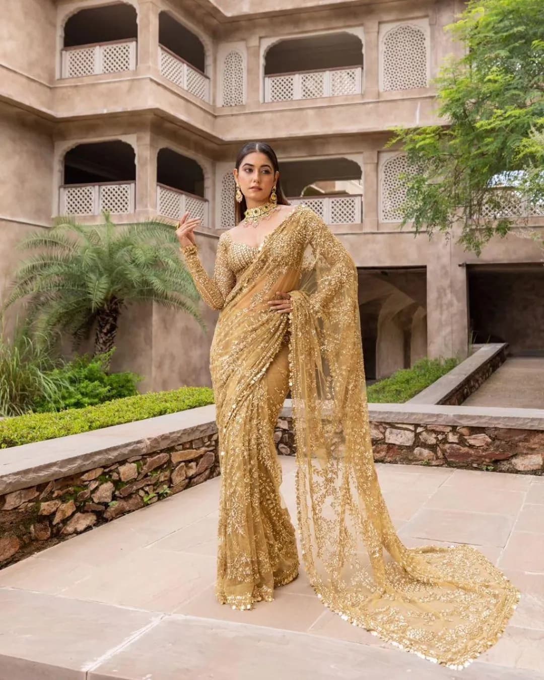 Exquisite Heavy Nylon Butterfly Net Saree with Fancy Sequence Work
