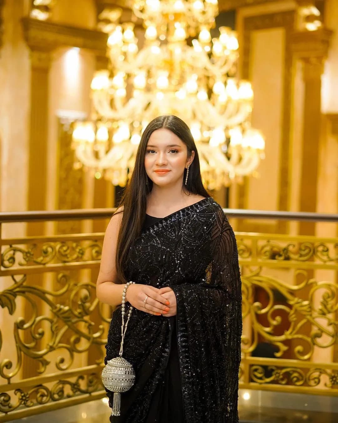 Bollywood Blockbuster Sequins Design Georgette Saree alternate view