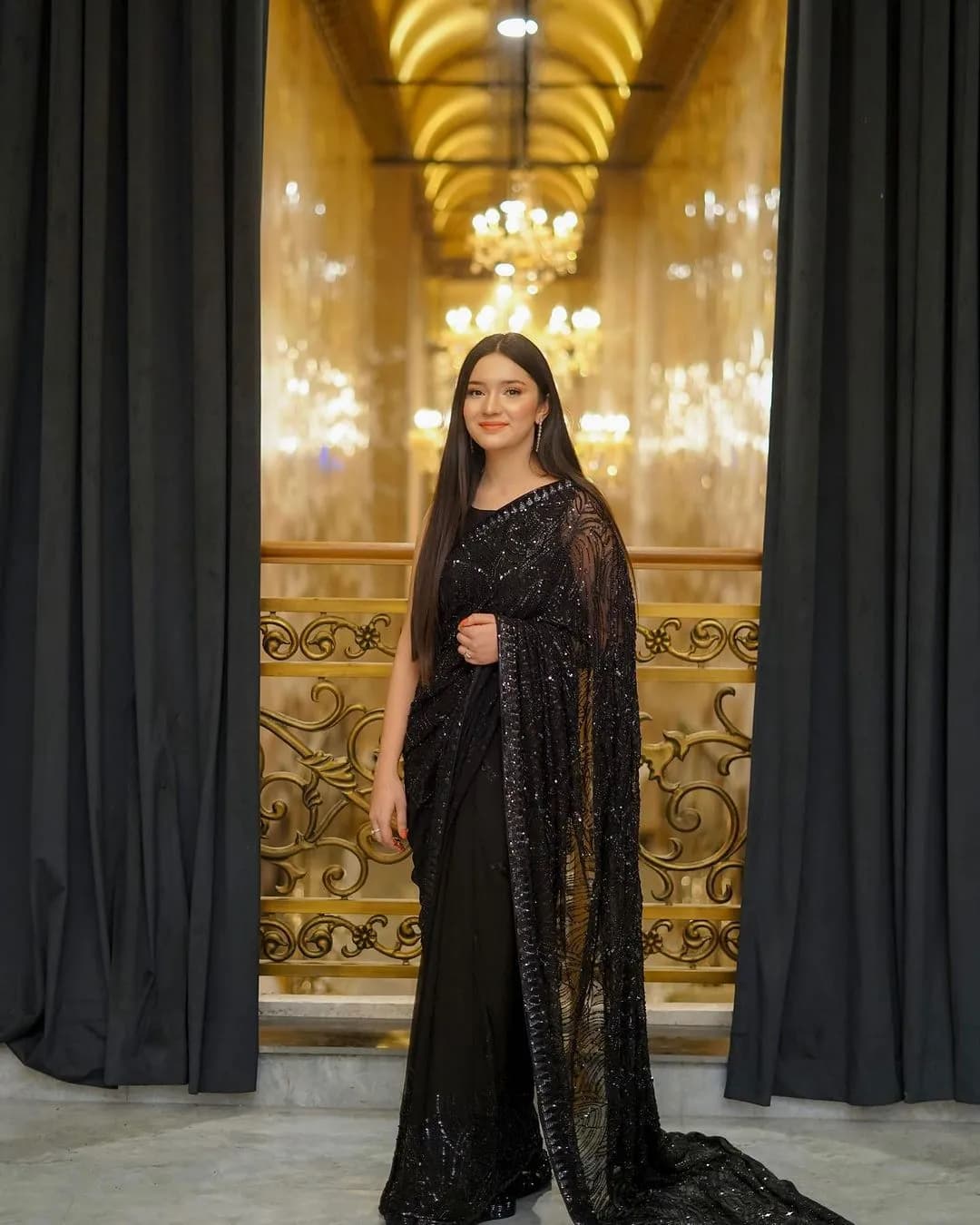 Bollywood Blockbuster Sequins Design Georgette Saree