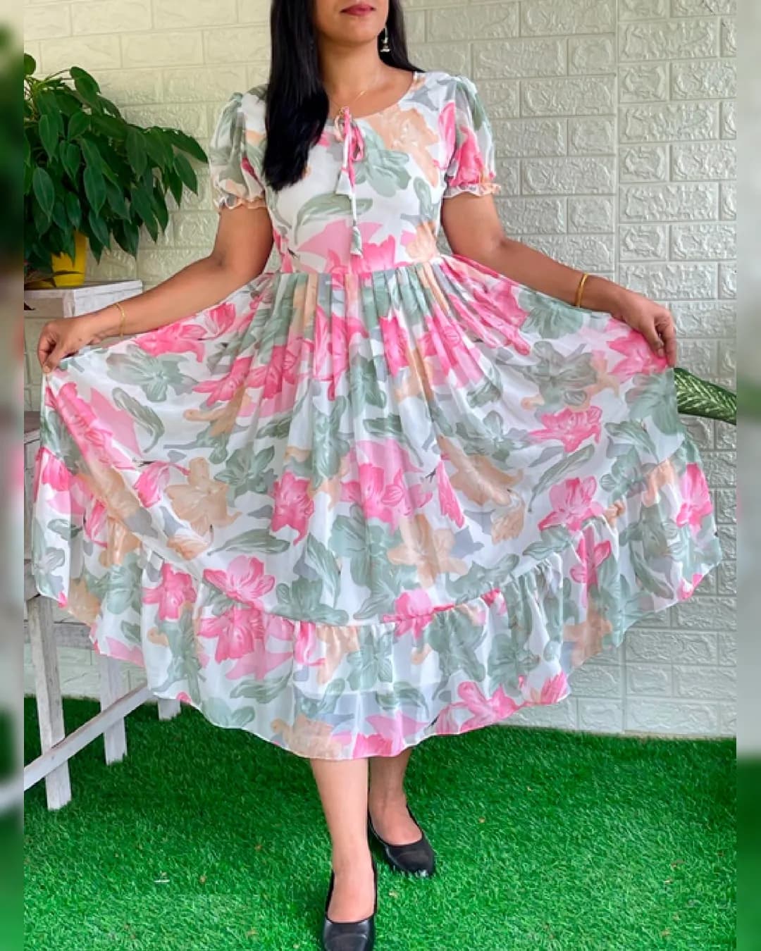Heavy Georgette Long Gown alternate view