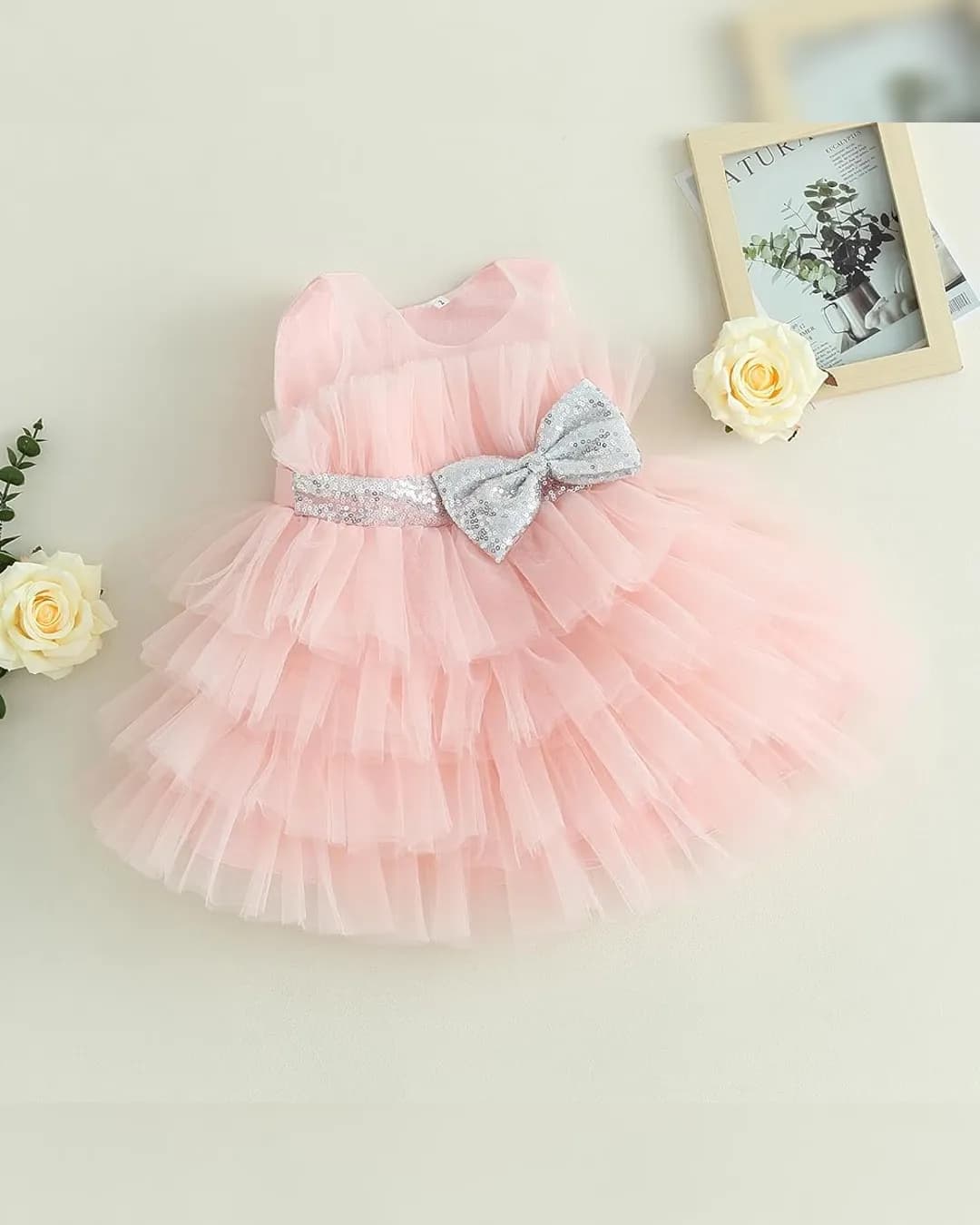 Elegant Heavy Net Dress for Girls alternate view