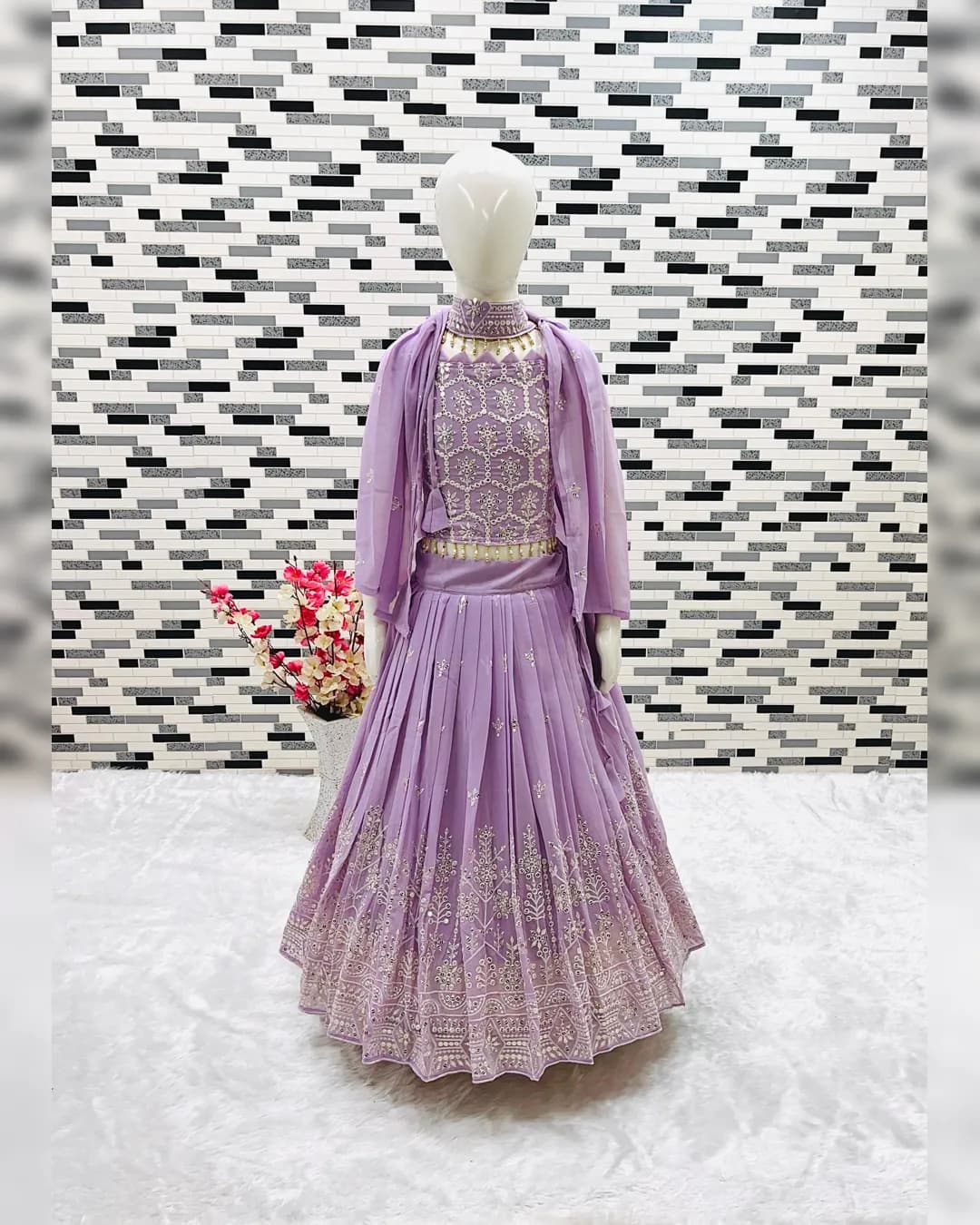 New Designer Heavy Fox Georgette Lehenga Choli with Dupatta For Girls alternate view