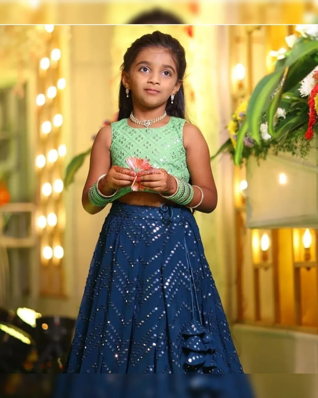 Trending Sequins Embroidered Lehenga Choli with Dupatta for Festive Season (Girls) alternate view