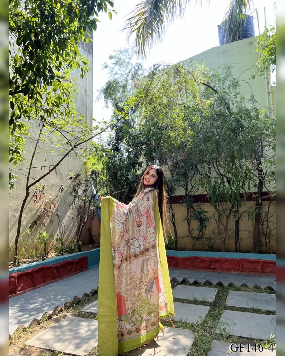 Elegant Pure Silk Ready-to-Wear Saree with Digital Print and Running Blouse alternate view