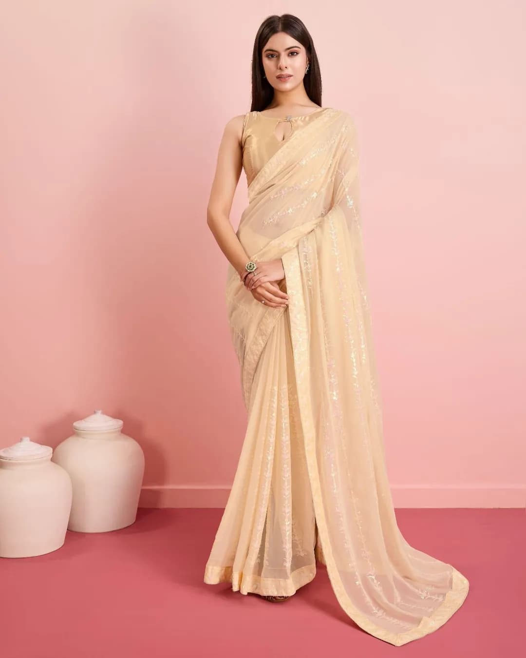 Party Wear Soft Premium Georgette Saree alternate view