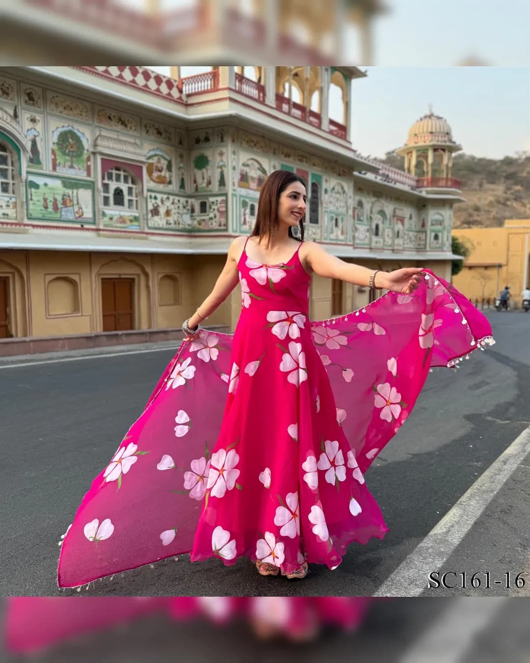 New Latest Arrival Designer Flower Printed Gown