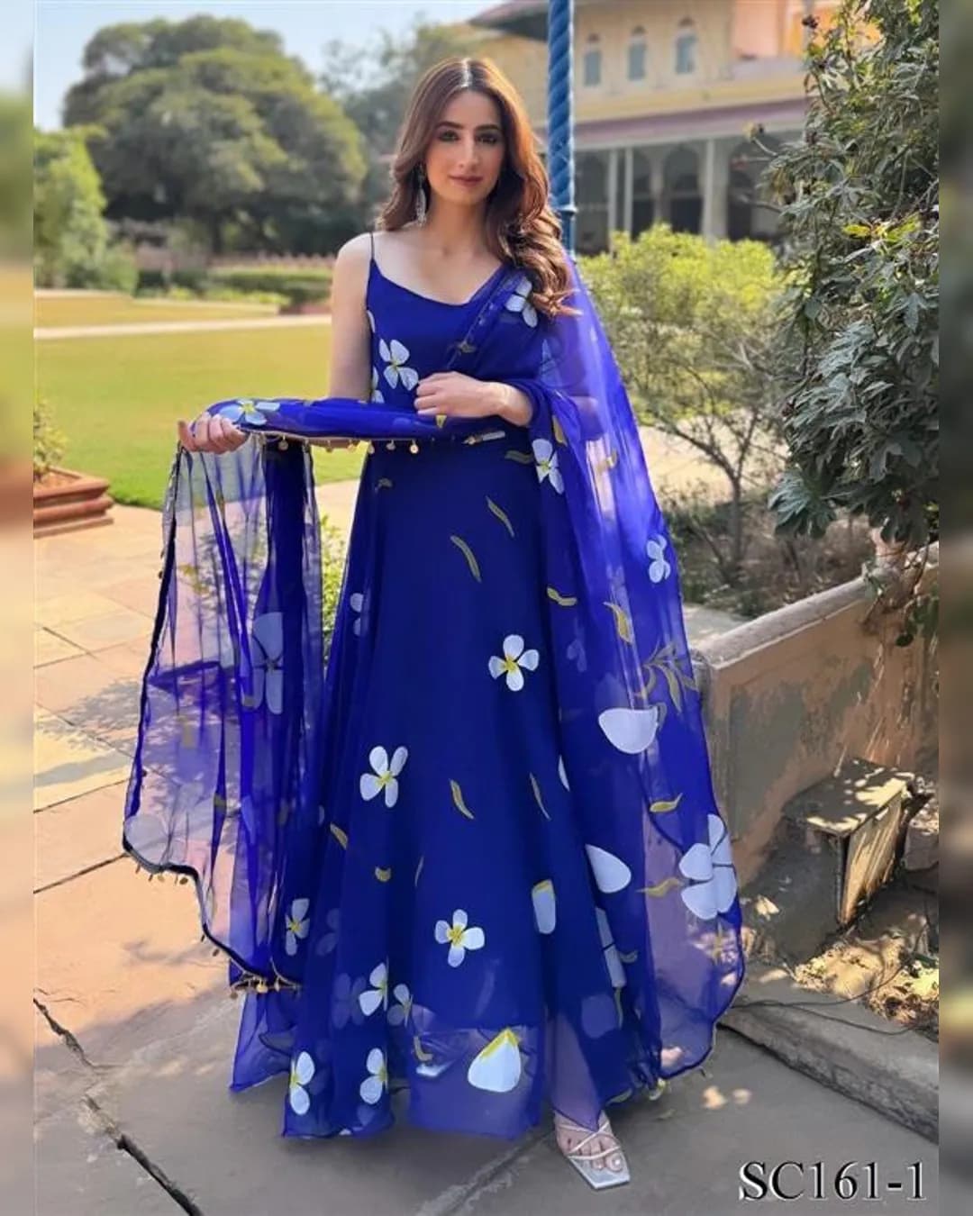 Designer Flower Printed Gown By Sapnaaz