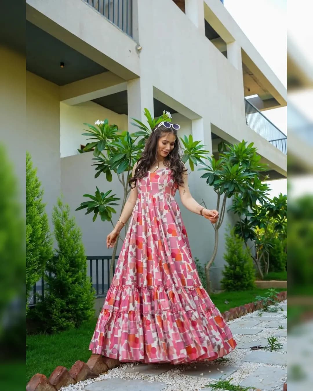 Stunning Summer Collection : Sapnaaz Muslin Maxi Gown Sets! alternate view