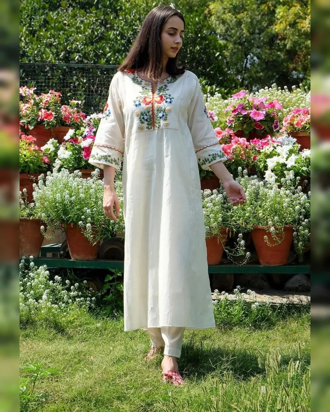 Traditional Kalidar Style Cotton Kurta