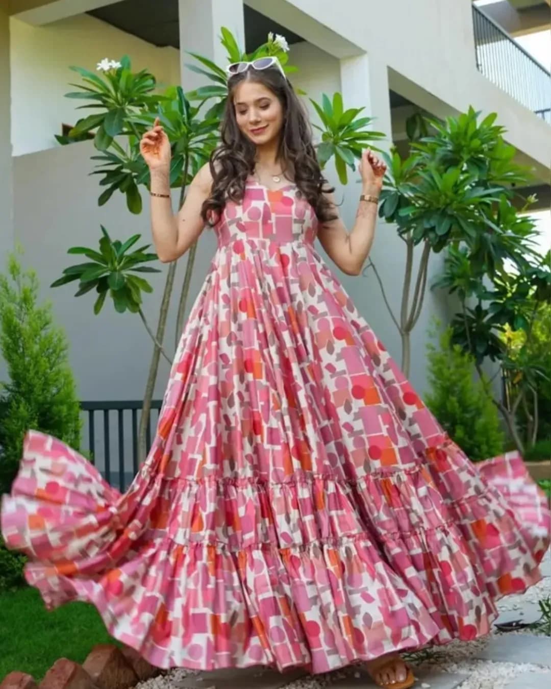 Stunning Summer Collection : Sapnaaz Muslin Maxi Gown Sets!