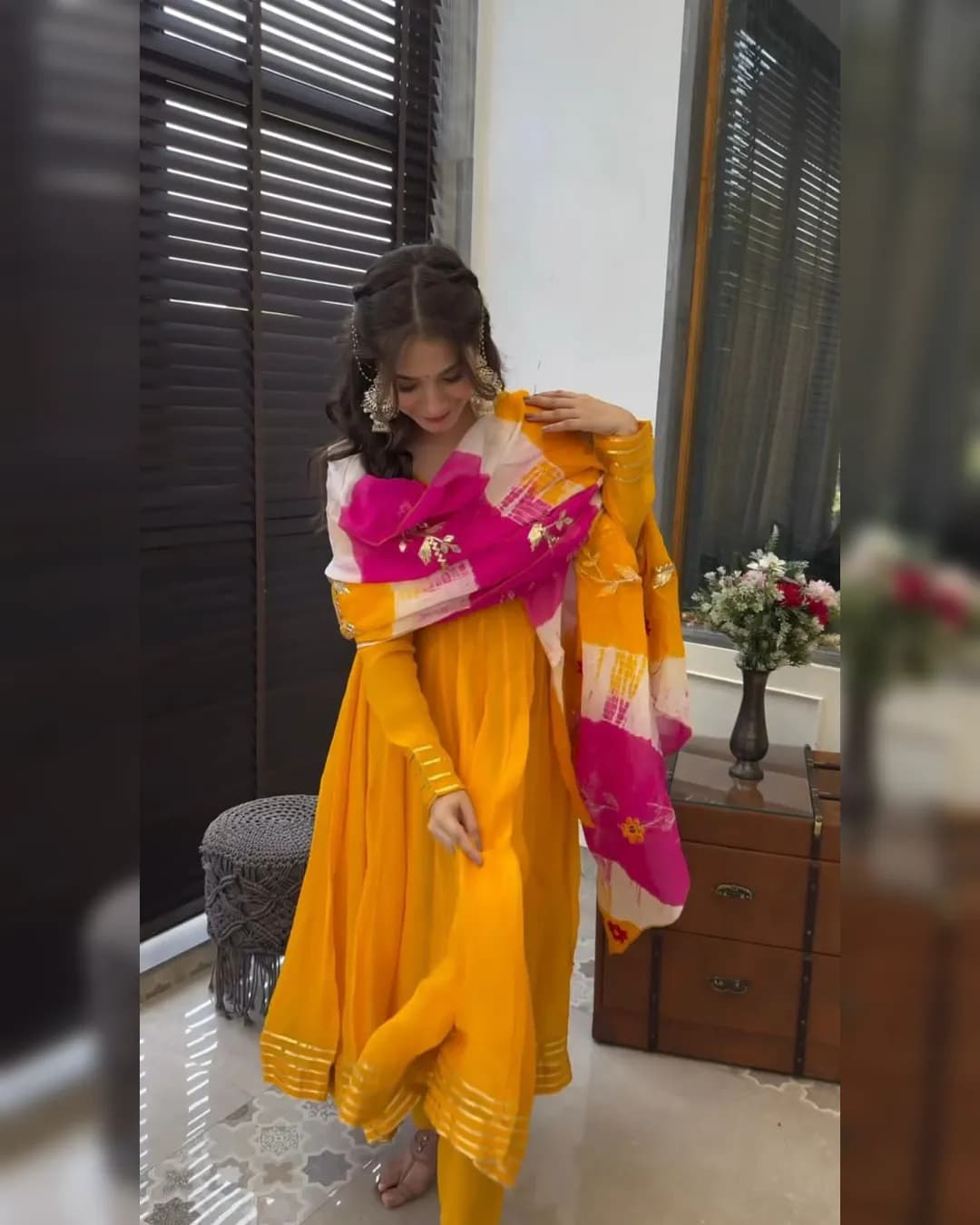 New Designer Party Wear Gown with Dupatta alternate view