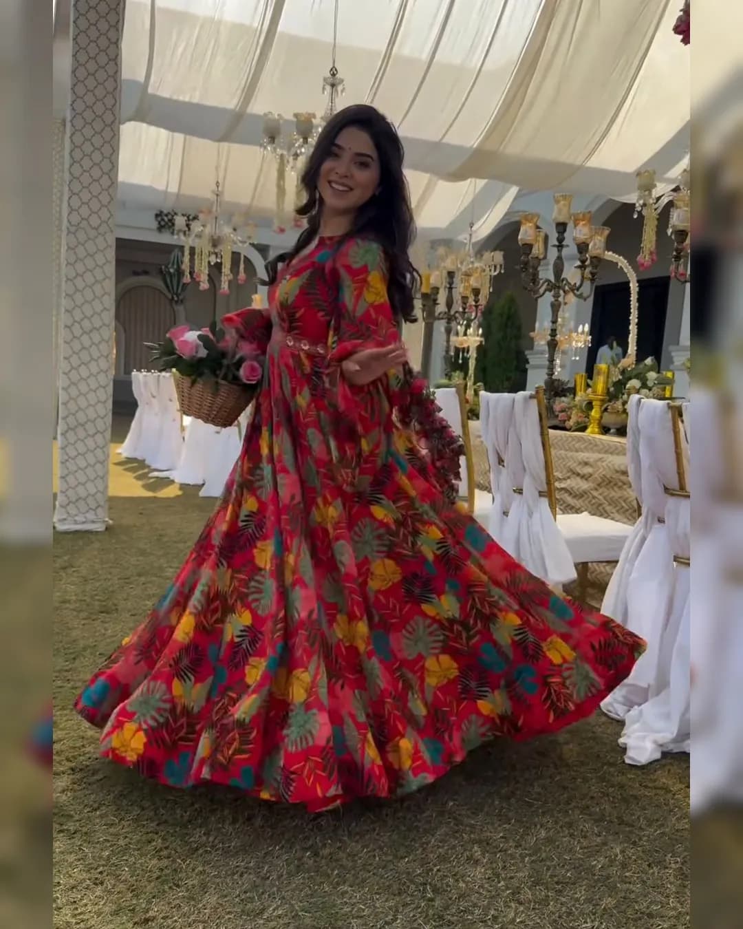 Gorgeous Maxi Gown with Embroidery Belt