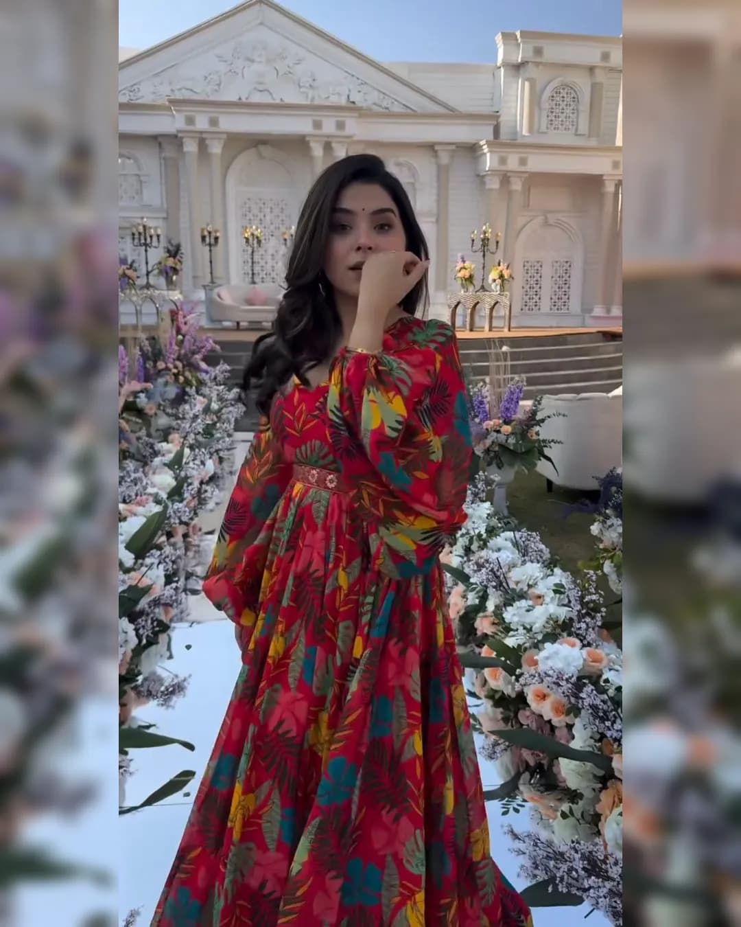 Gorgeous Maxi Gown with Embroidery Belt alternate view