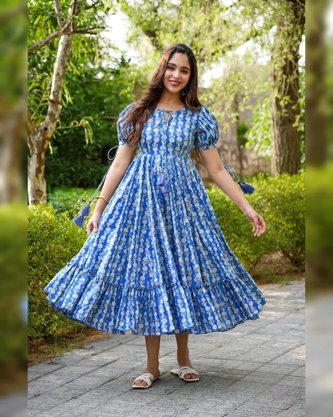 Heavy Rayon Beautiful Printed Dress