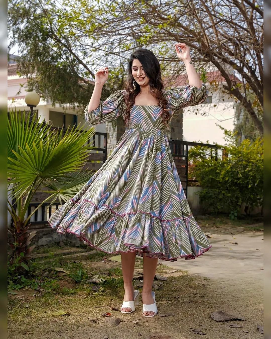 Heavy Rayon Beautiful Printed Dress