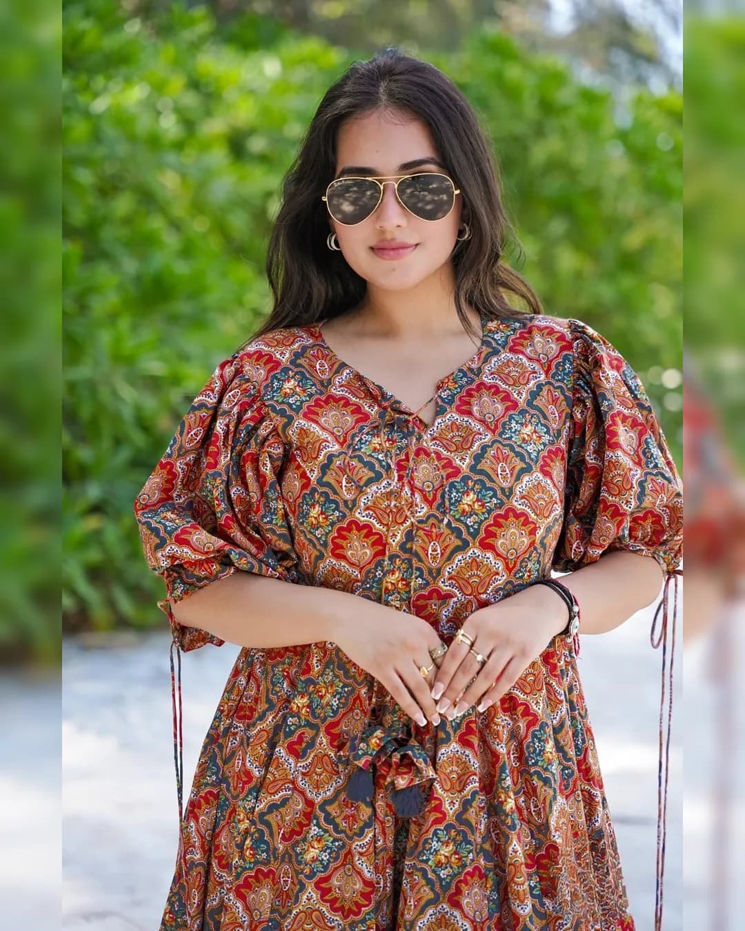 Heavy Rayon Beautiful Printed Dress alternate view