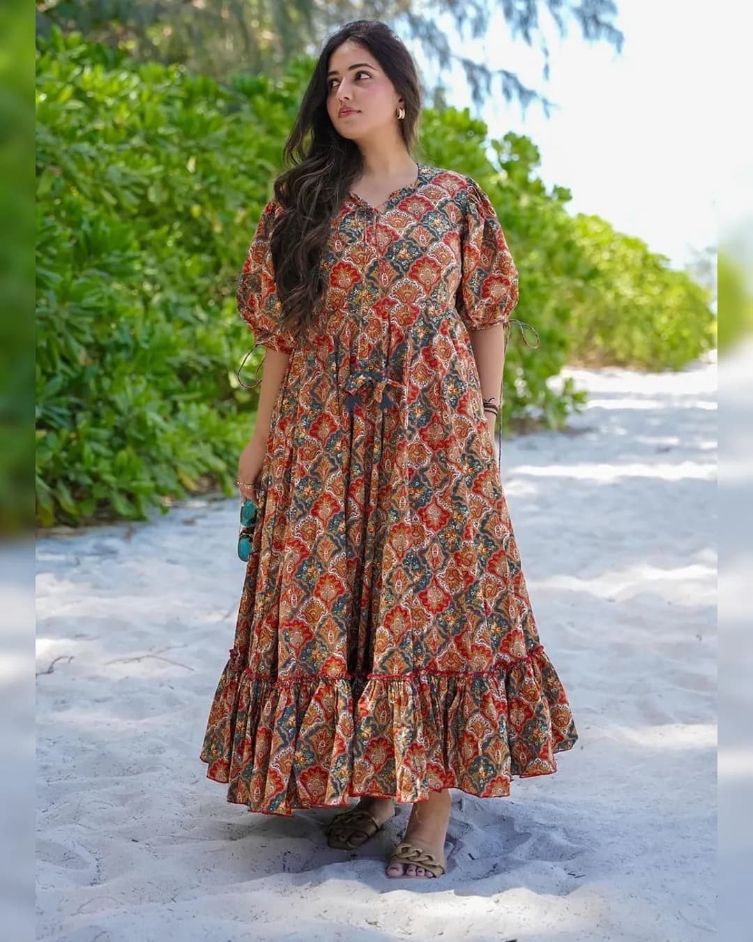 Heavy Rayon Beautiful Printed Dress