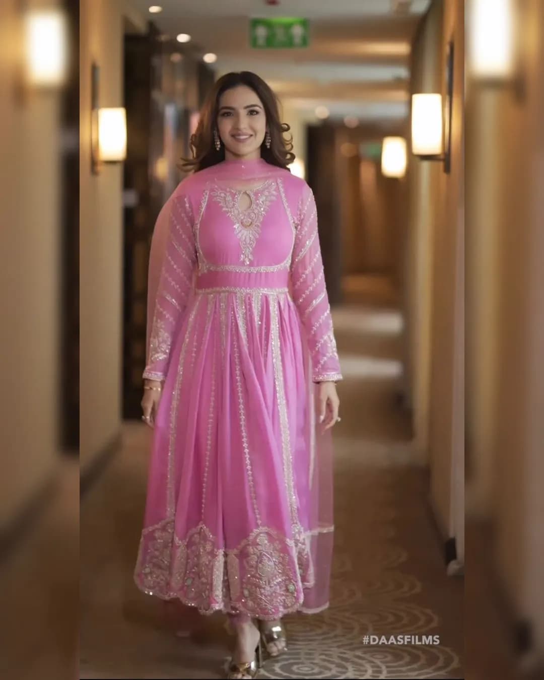 Full Heavy Embroidery Sequence Work with Stitched Dupatta