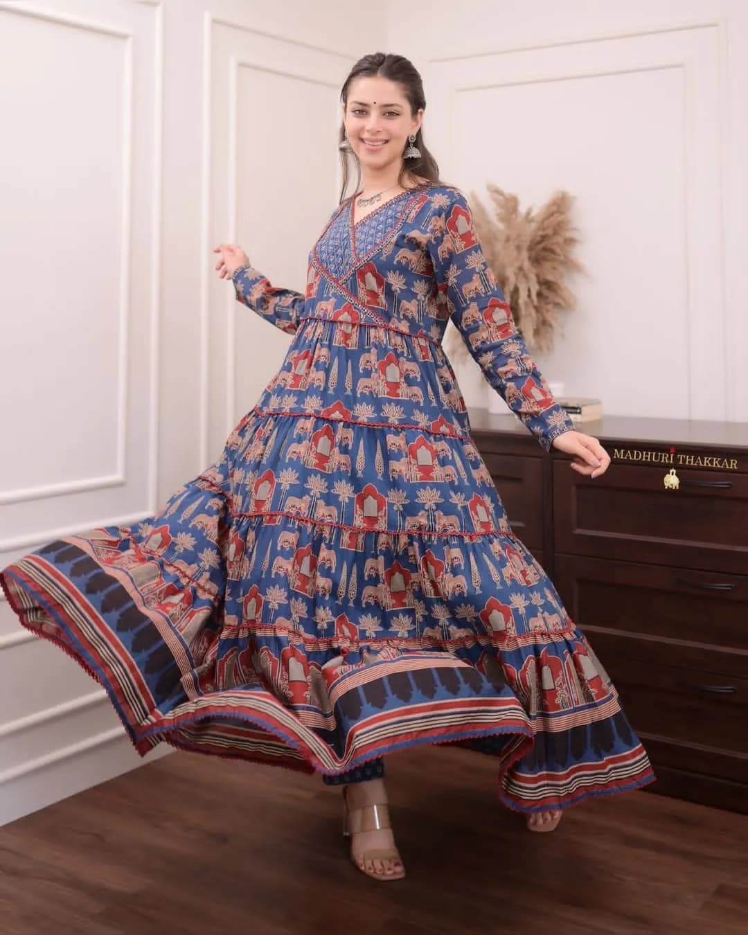 New Heavy Pure Cotton Anarkali Suit Set alternate view