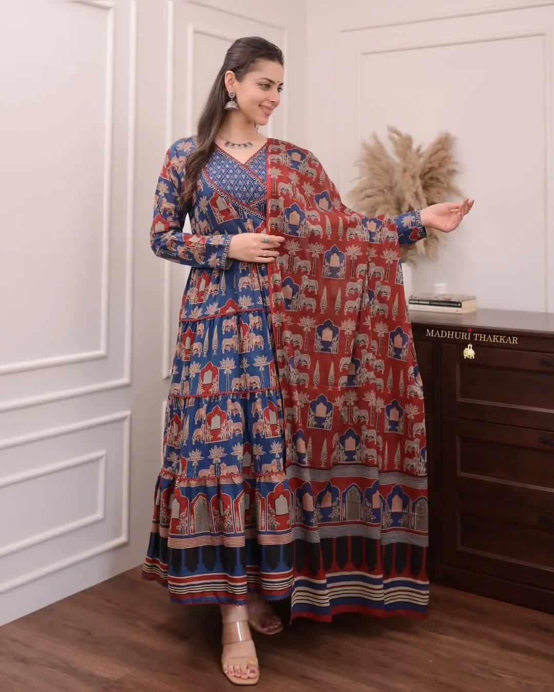 New Heavy Pure Cotton Anarkali Suit Set