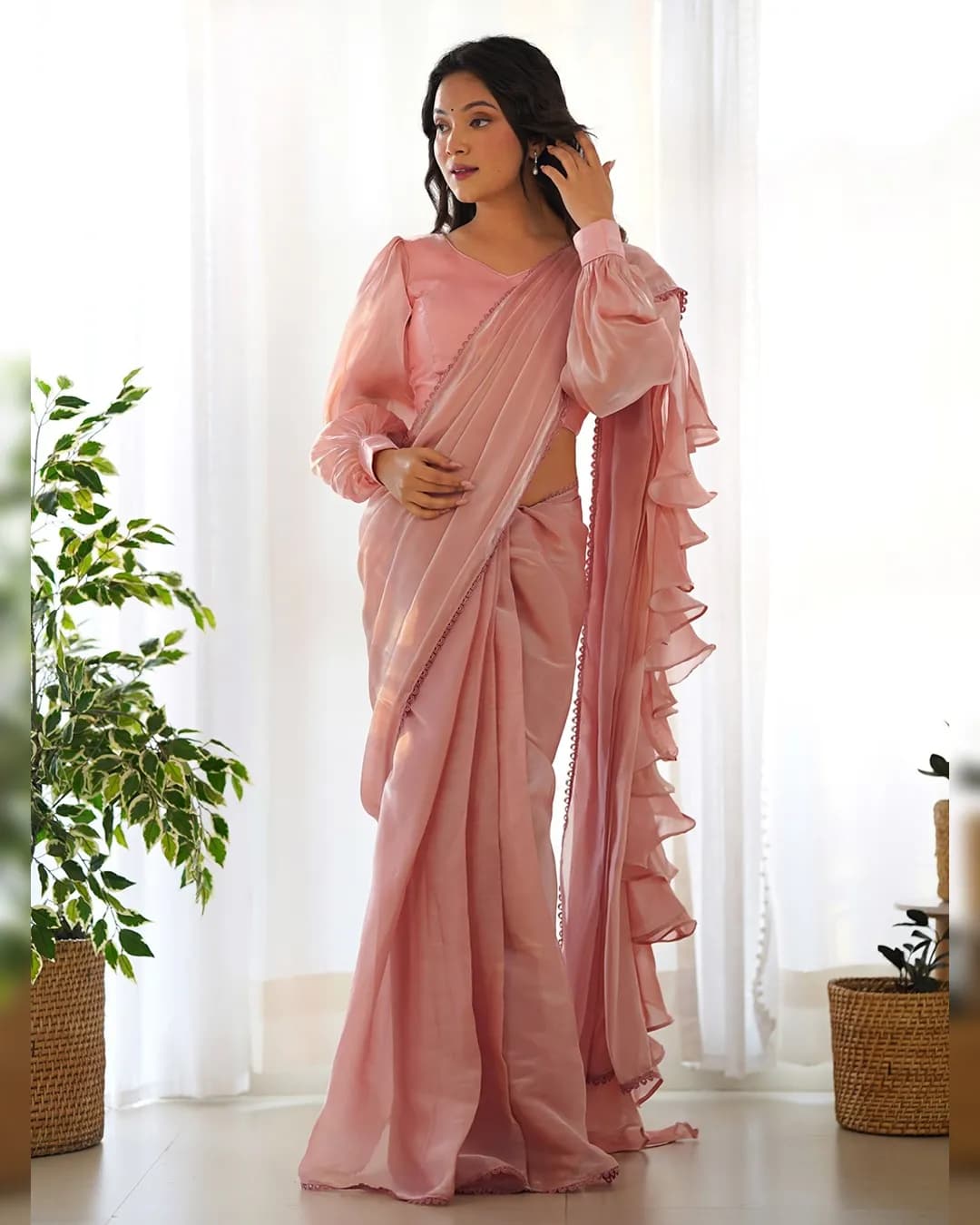 Ready to Wear Jimmy Choo Organza Saree alternate view