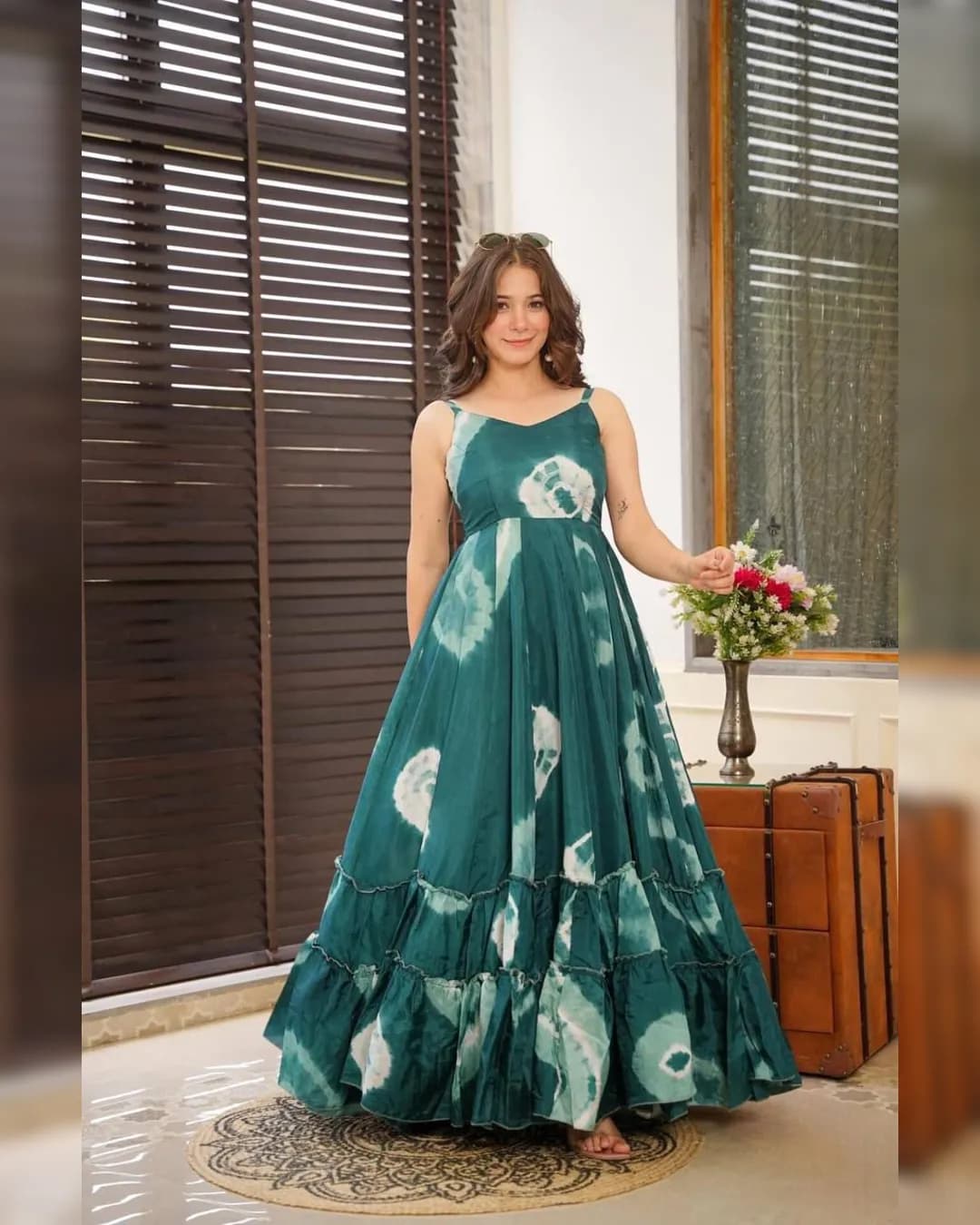 Green Shibori Maxi Dress – Spring-Summer Collection alternate view