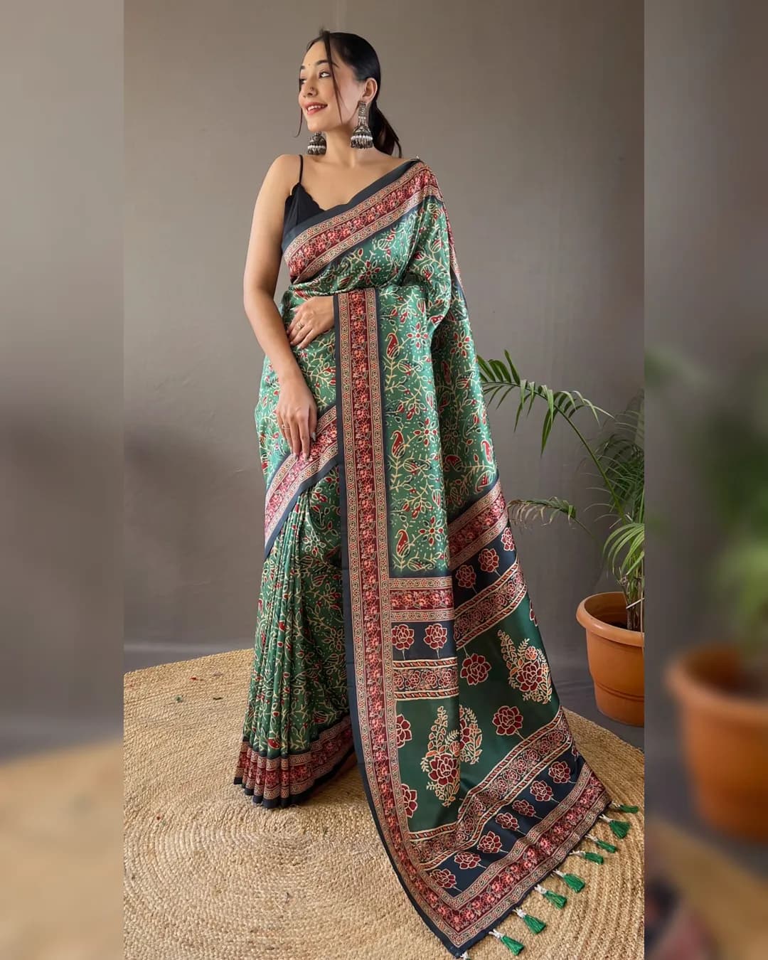 Elegant Semi Silk Saree with Digital Print Design