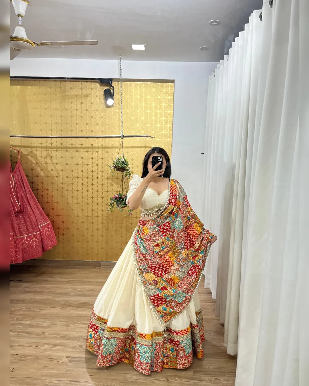 2024 Navratri Boutique Style Rayon Designer Printed Lehenga Choli with Dupatta alternate view