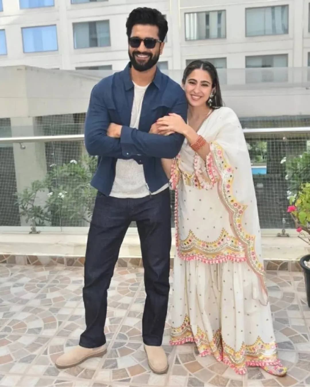 Sara Ali Khan Inspired Designer Party Wear Top, Palazzo & Dupatta Set alternate view