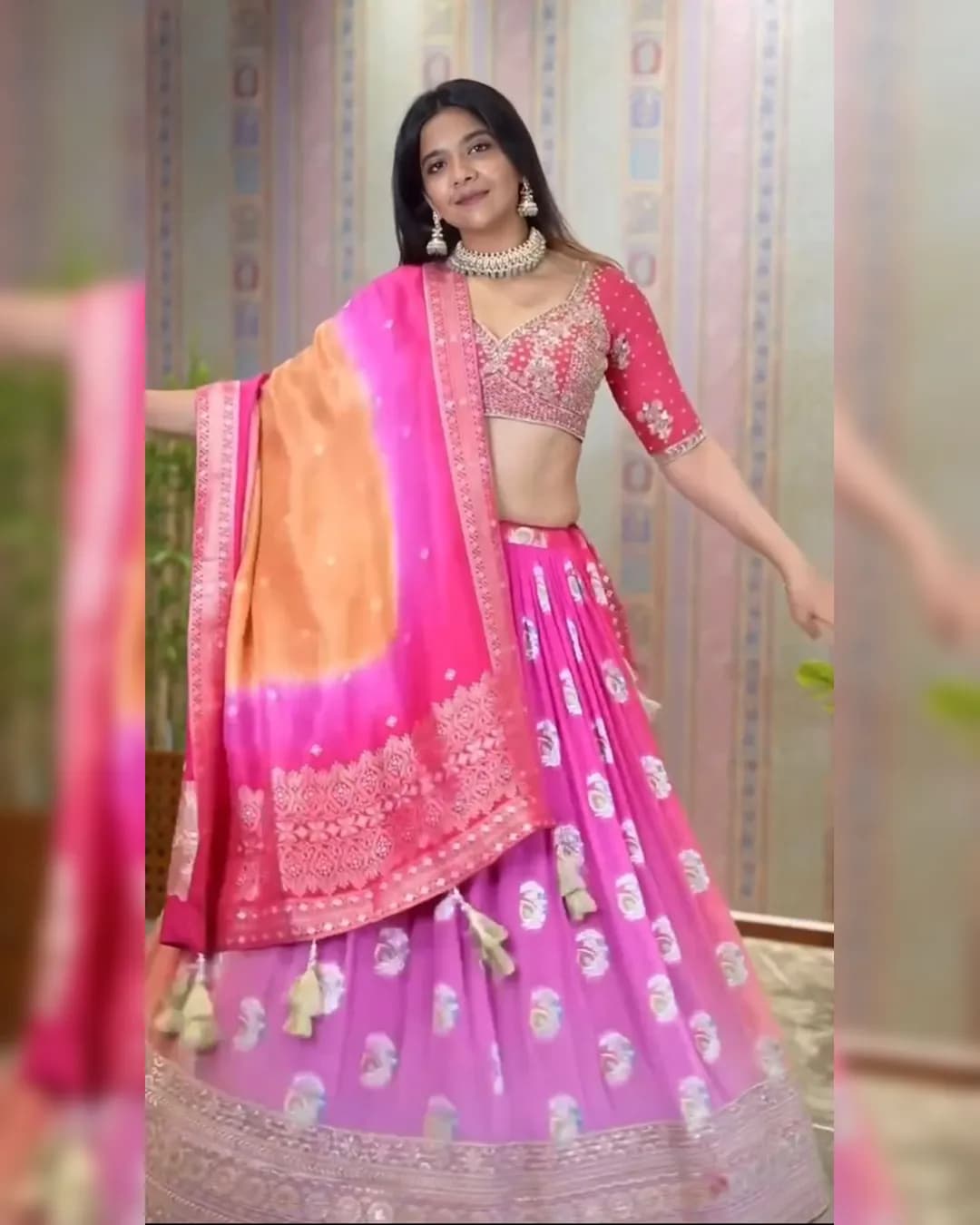 New Wedding Collection : Lehenga Choli with Heavy Embroidery Sequence Work